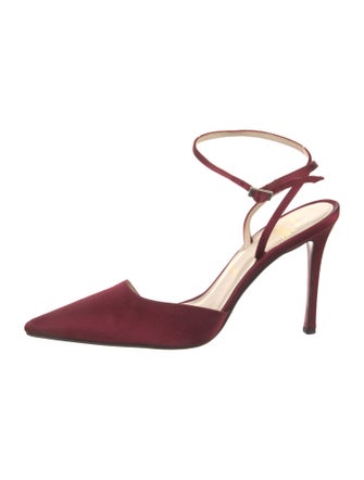 Christian Louboutin Suede Slingback Pumps