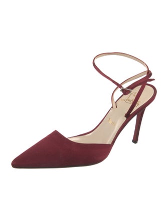 Christian Louboutin Suede Slingback Pumps
