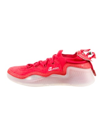 Christian Louboutin Suede Leather Trim Embellishment Sneakers