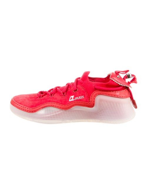 Christian Louboutin Suede Leather Trim Embellishment Sneakers