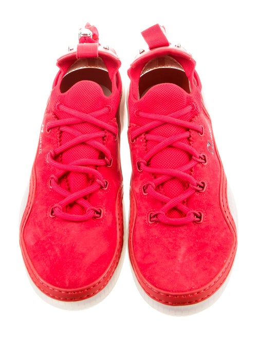 Christian Louboutin Suede Leather Trim Embellishment Sneakers