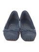 Christian Louboutin Denim Bow Accents Ballet Flats