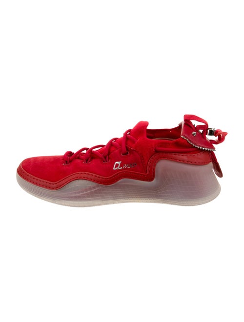 Christian Louboutin Suede Leather Trim Embellishment Sneakers