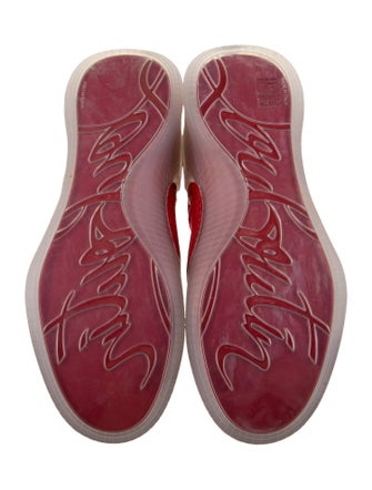 Christian Louboutin Suede Leather Trim Embellishment Sneakers