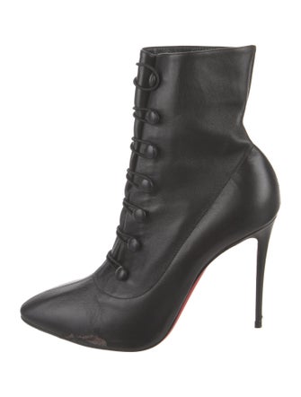 Christian Louboutin Leather Lace-Up Boots
