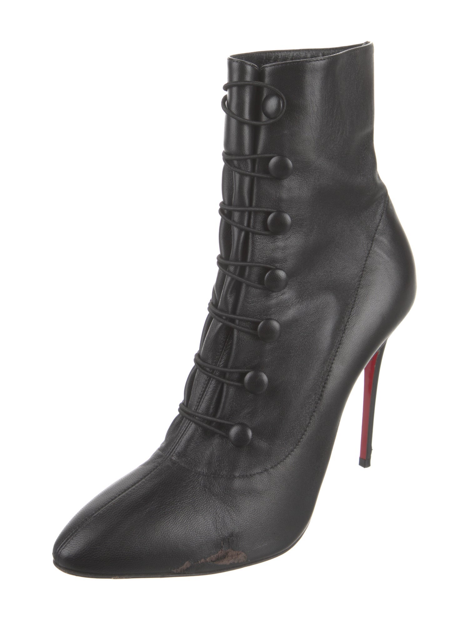 Christian Louboutin Leather Lace-Up Boots