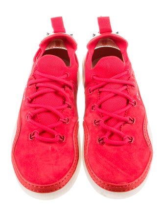 Christian Louboutin Spike Accents Suede Sneakers