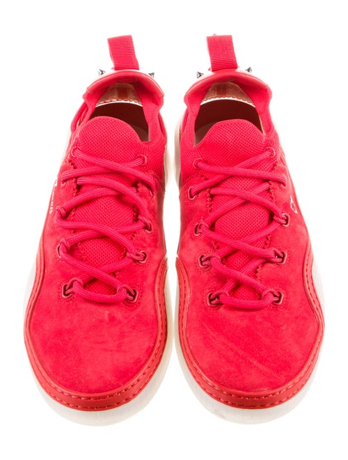 Christian Louboutin Spike Accents Suede Sneakers