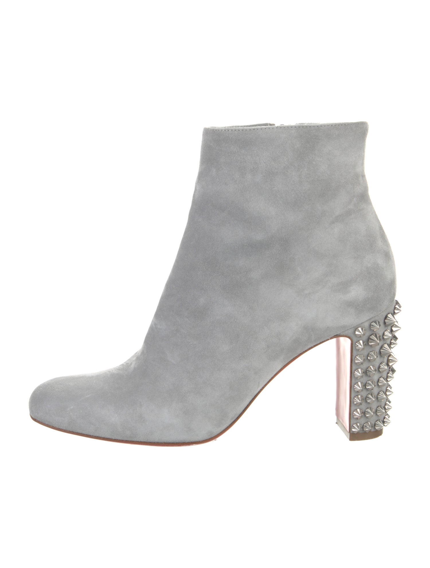 Christian Louboutin Spike Accents Suede Boots