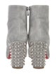 Christian Louboutin Spike Accents Suede Boots