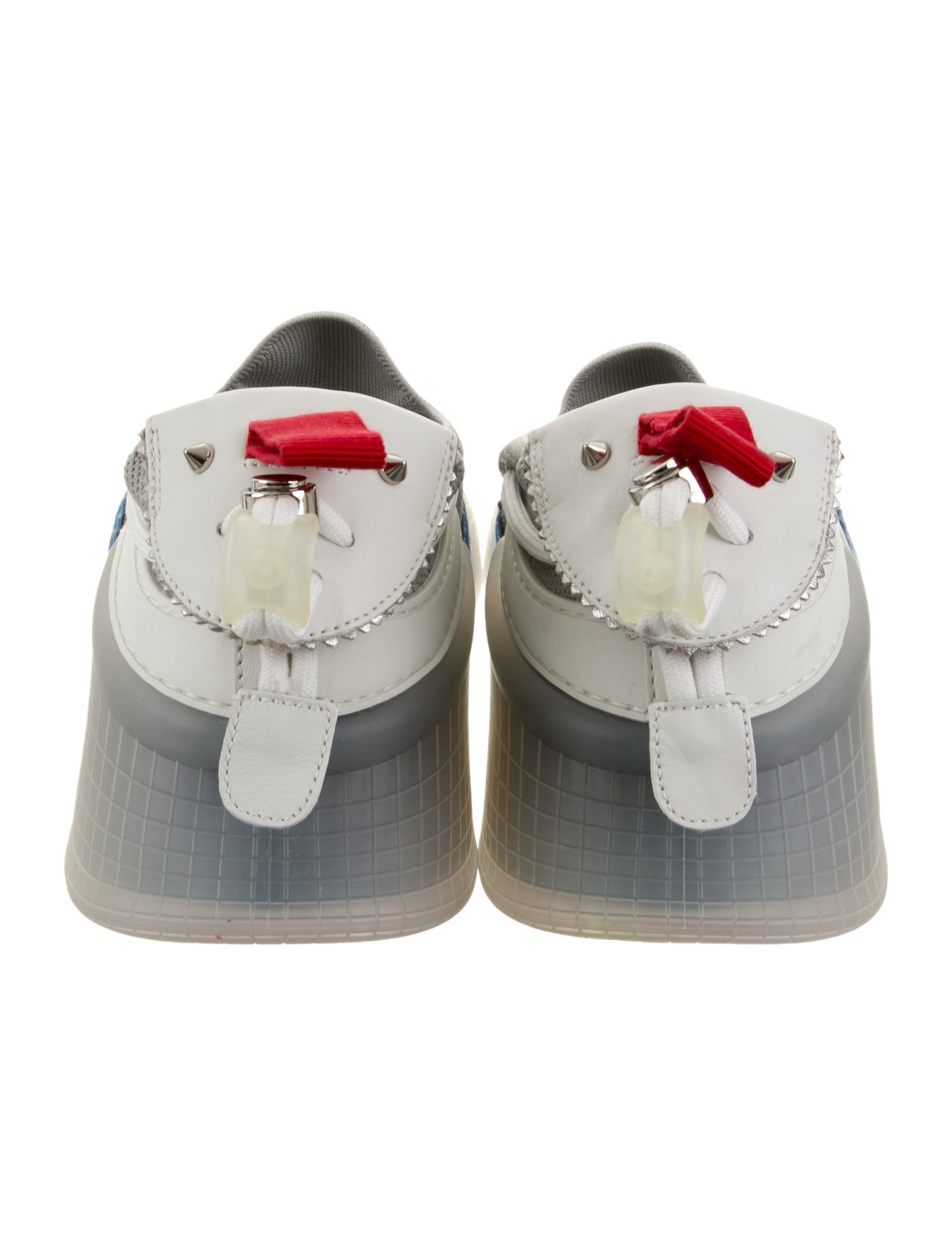 Christian Louboutin Suede Colorblock Pattern Sneakers