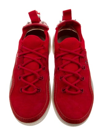 Christian Louboutin Suede Leather Trim Embellishment Sneakers