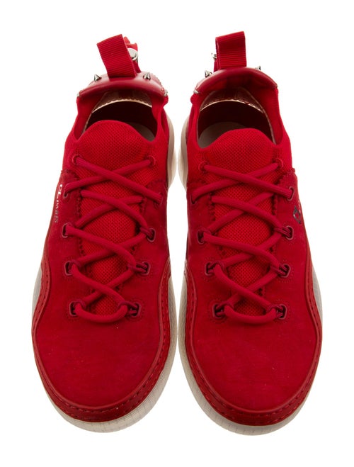 Christian Louboutin Suede Leather Trim Embellishment Sneakers