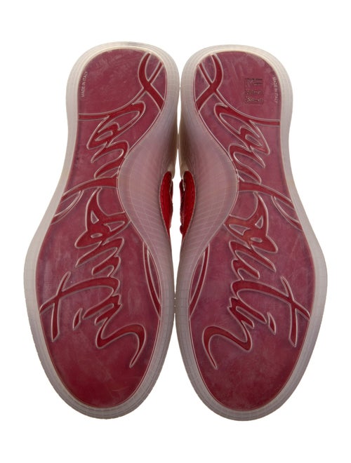 Christian Louboutin Suede Leather Trim Embellishment Sneakers