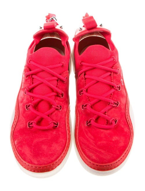Christian Louboutin Spike Accents Suede Sneakers