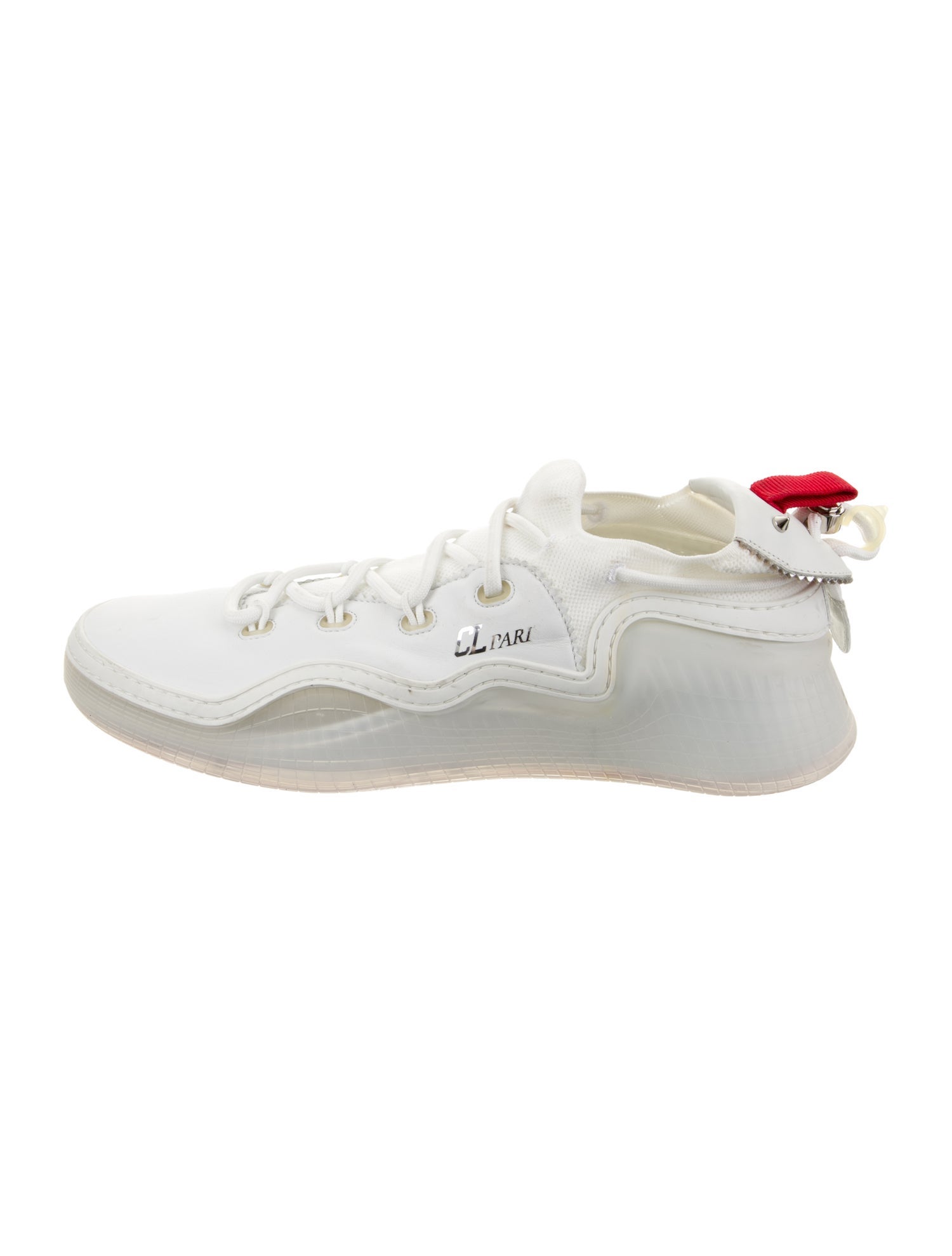 Christian Louboutin Leather Studded Accents Sneakers