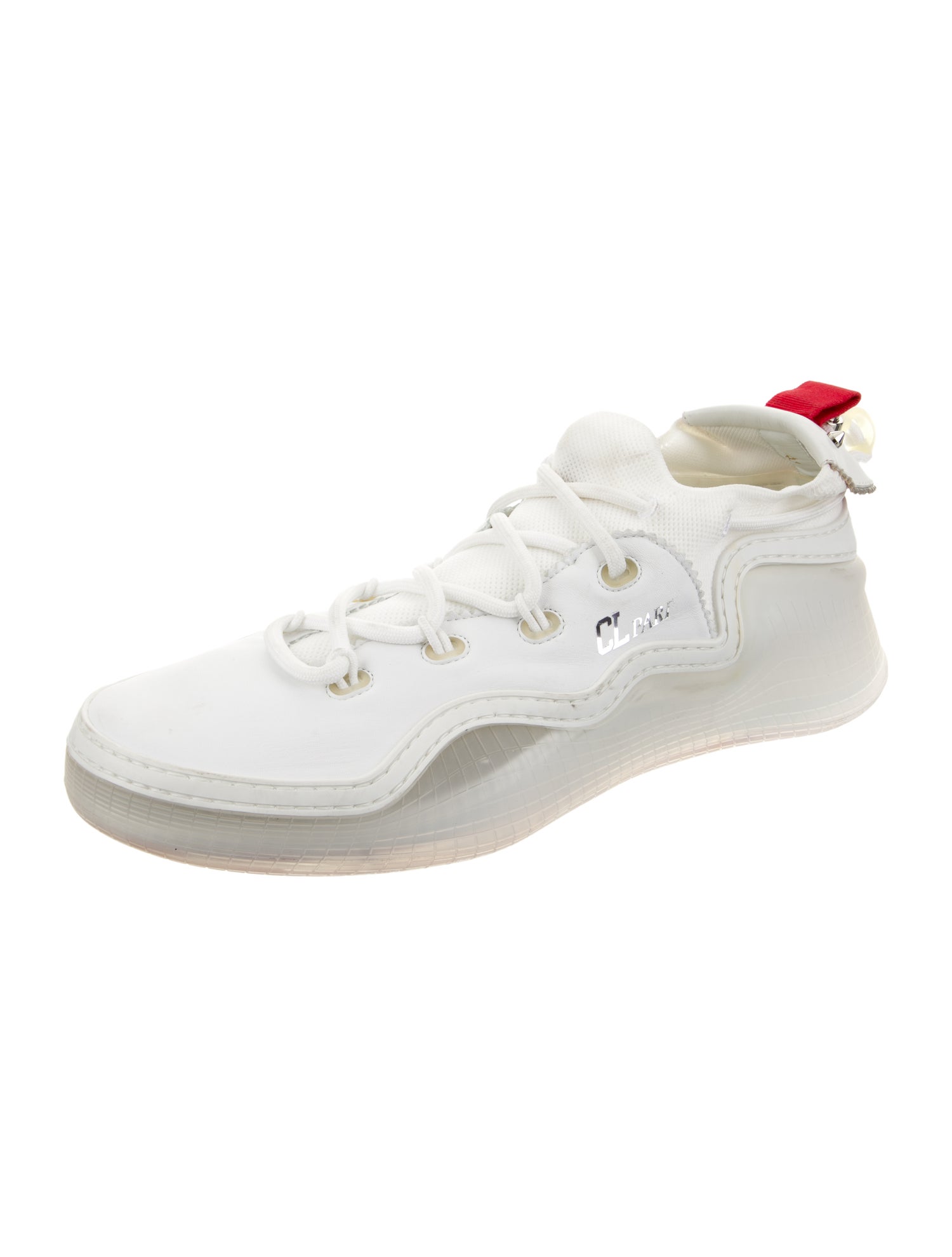 Christian Louboutin Leather Studded Accents Sneakers