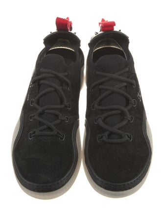 Christian Louboutin Spike Accents Suede Sneakers