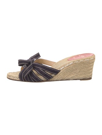 Christian Louboutin Suede Bow Accents Espadrilles