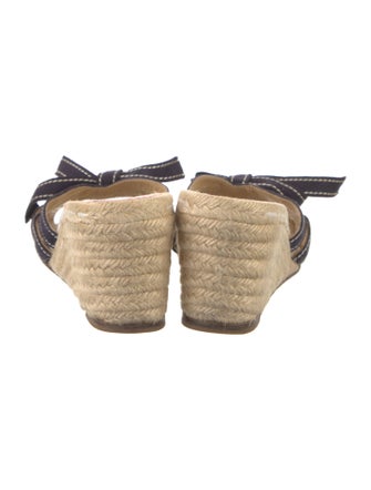 Christian Louboutin Suede Bow Accents Espadrilles