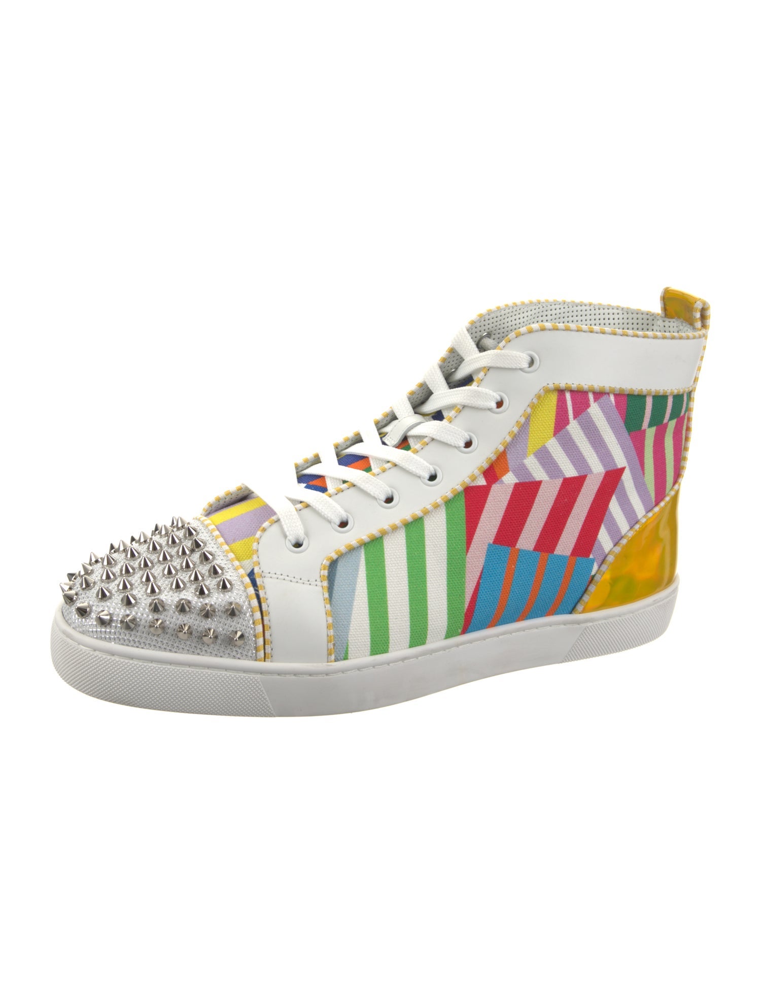 Christian Louboutin Rockstud Accents Canvas Sneakers