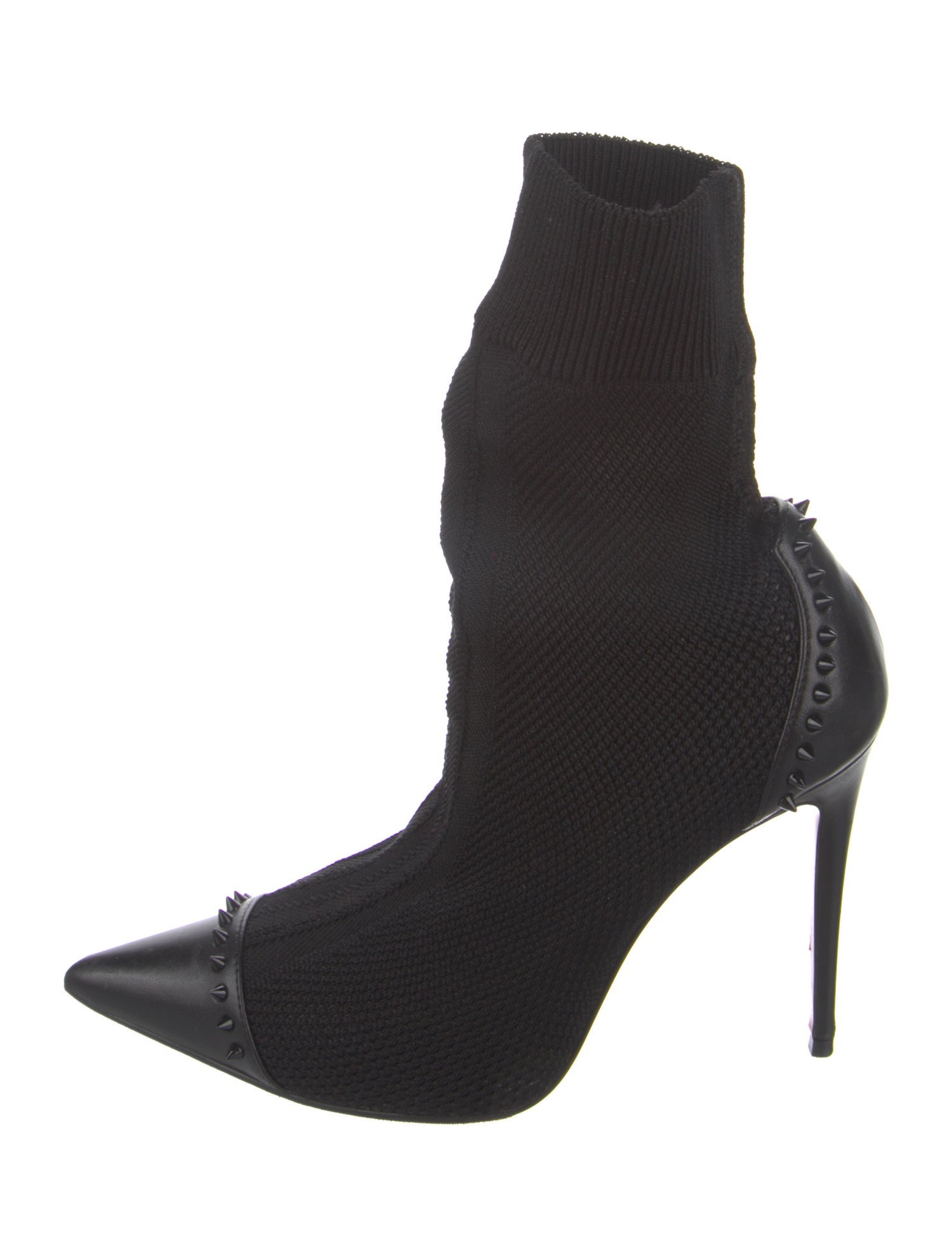 Christian Louboutin Spike Accents Studded Accents Sock Boots