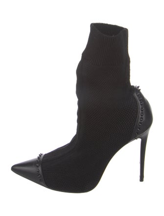 Christian Louboutin Spike Accents Studded Accents Sock Boots
