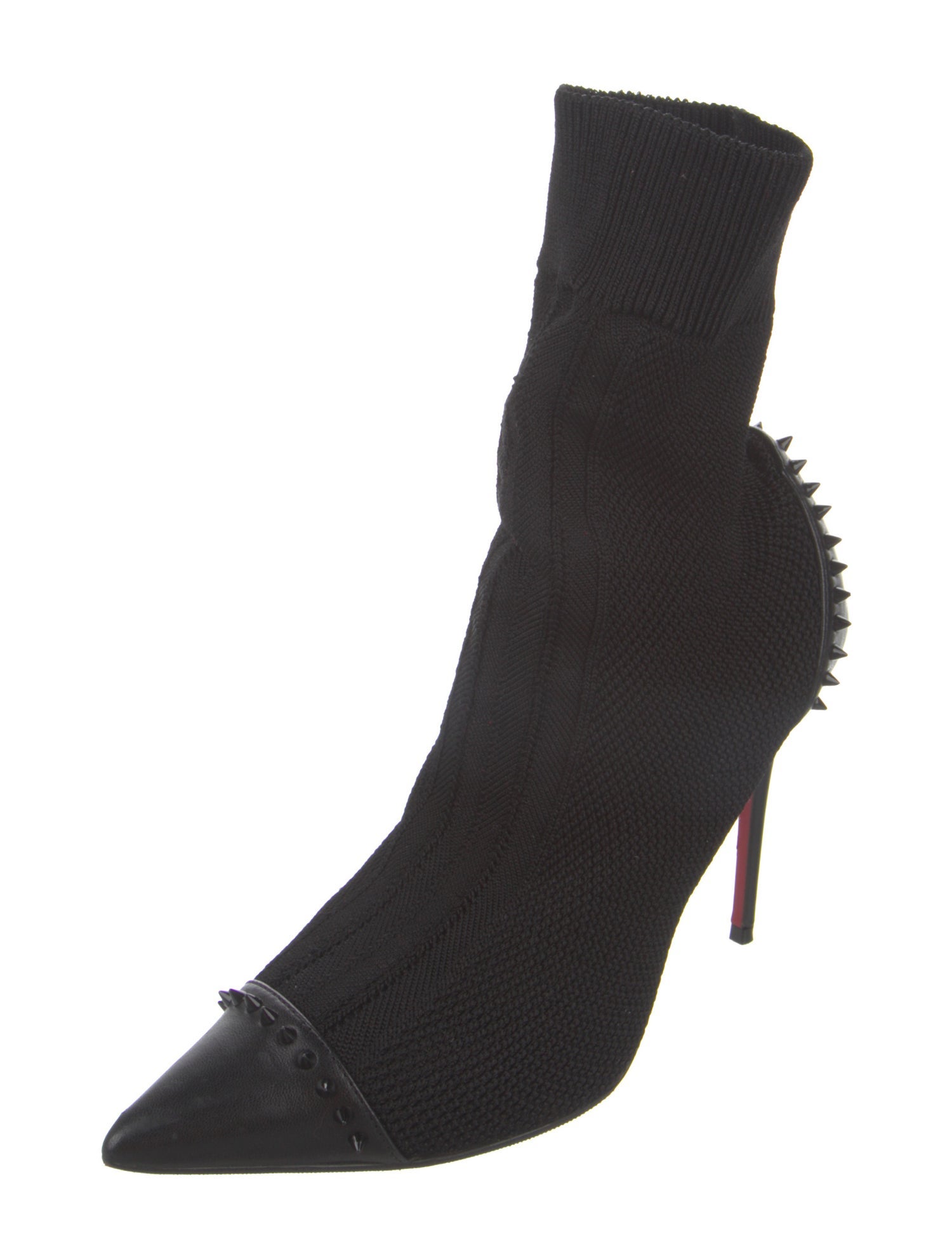 Christian Louboutin Spike Accents Studded Accents Sock Boots