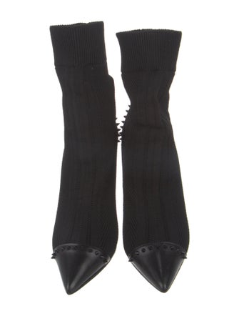Christian Louboutin Spike Accents Studded Accents Sock Boots