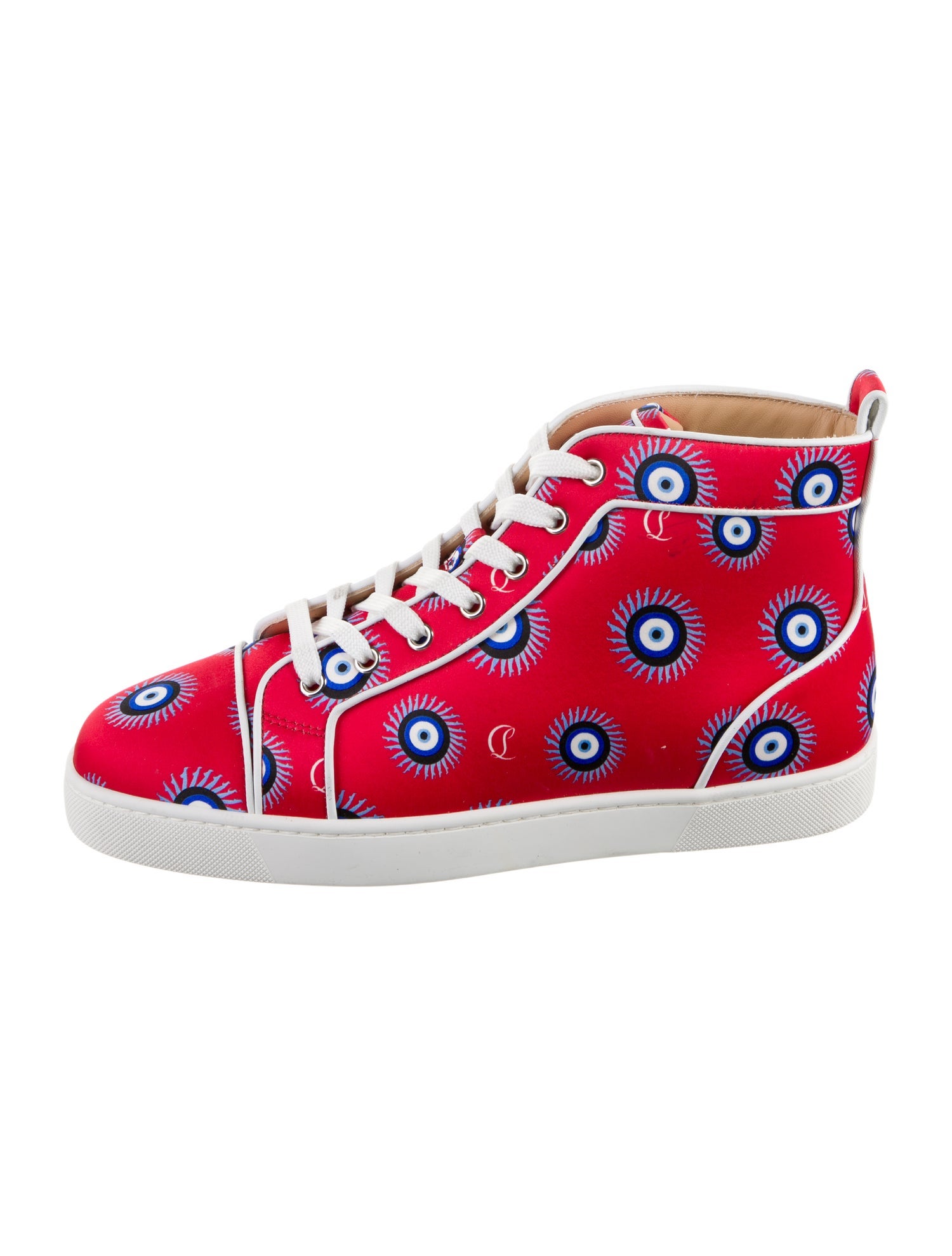 Christian Louboutin Satin Printed Sneakers