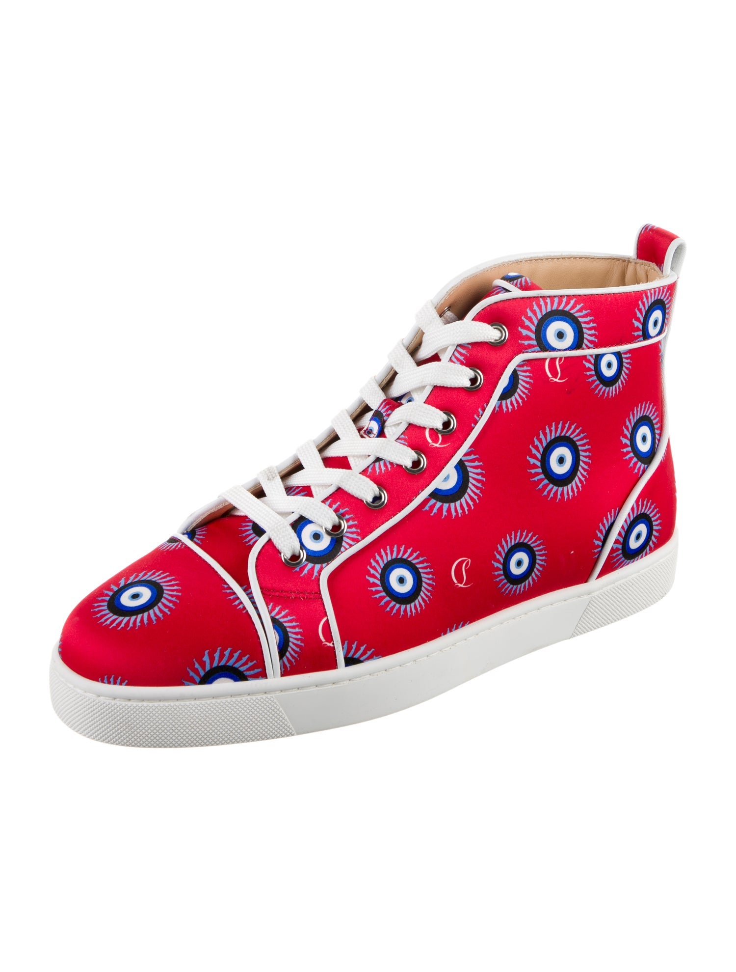 Christian Louboutin Satin Printed Sneakers