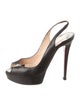 Christian Louboutin Leather Slingback Pumps