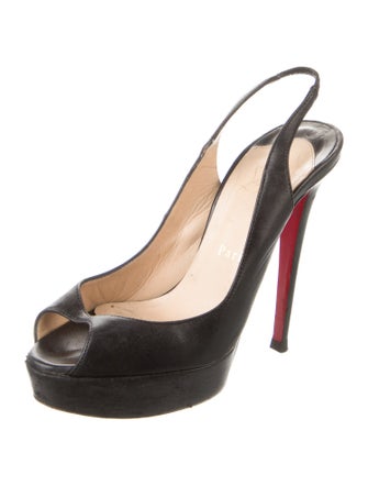 Christian Louboutin Leather Slingback Pumps