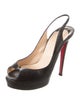 Christian Louboutin Leather Slingback Pumps