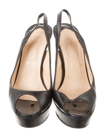 Christian Louboutin Leather Slingback Pumps
