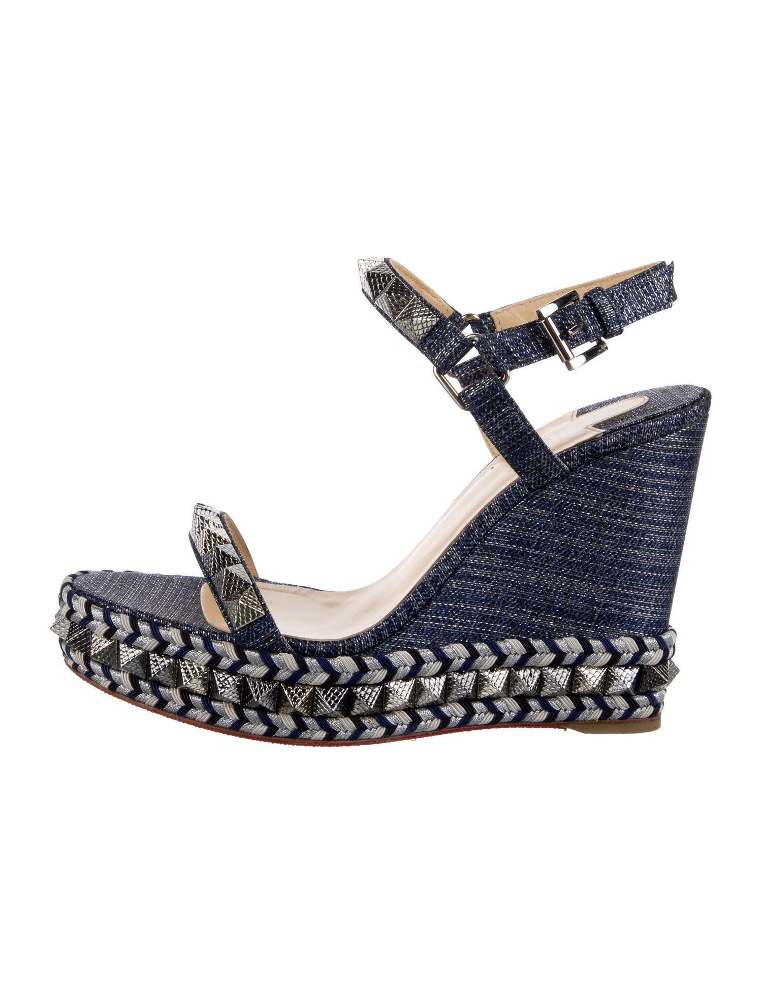 Christian Louboutin Denim Printed Espadrilles