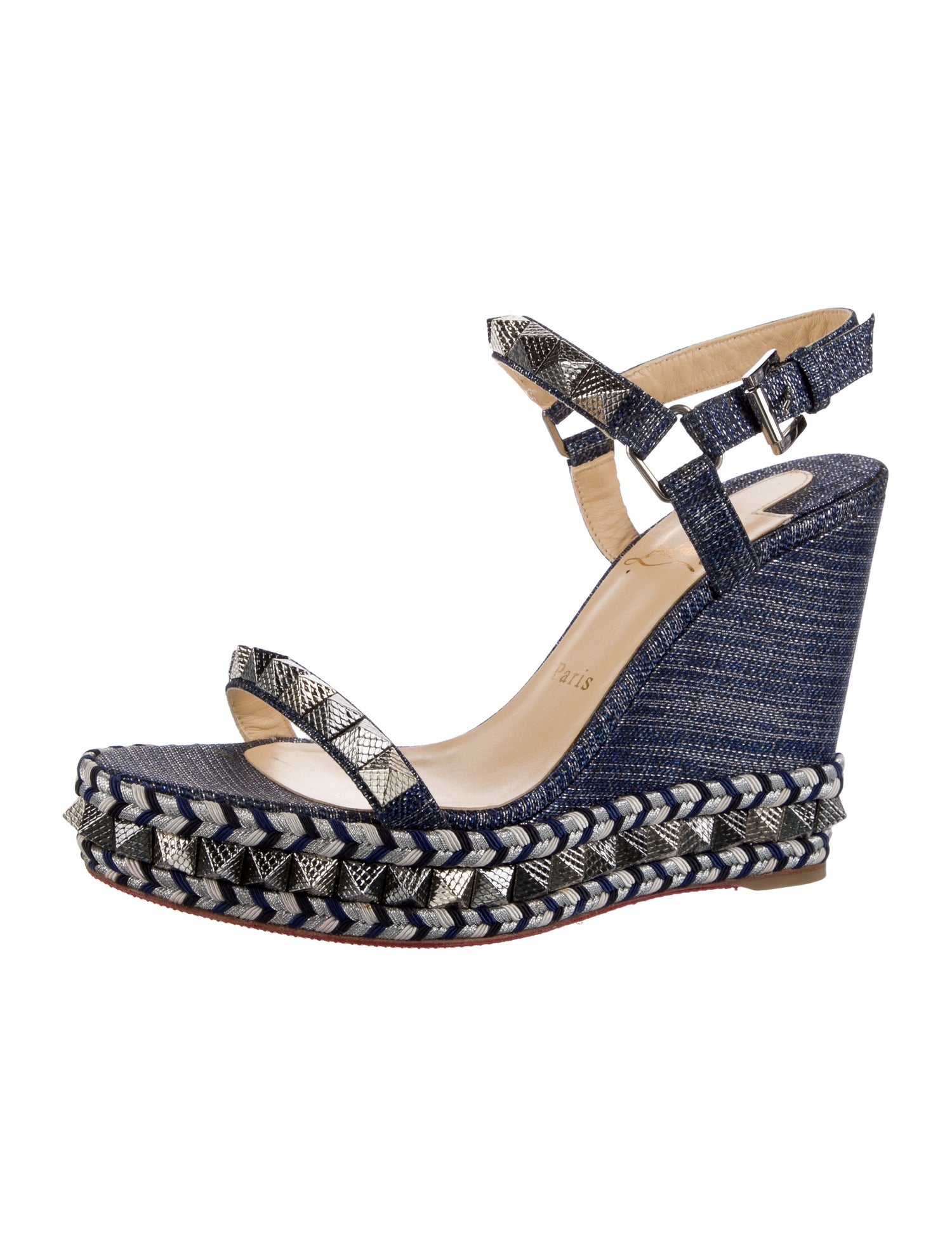 Christian Louboutin Denim Printed Espadrilles
