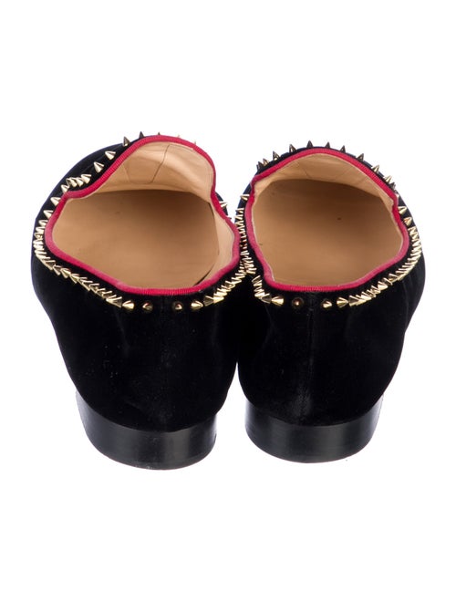 Christian Louboutin Spike Accents Velvet Loafers