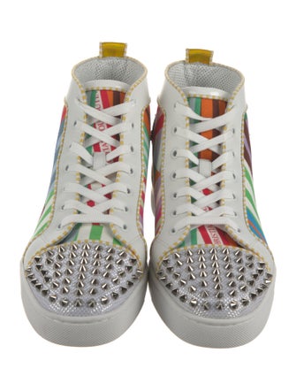 Christian Louboutin Printed Studded Accents Sneakers