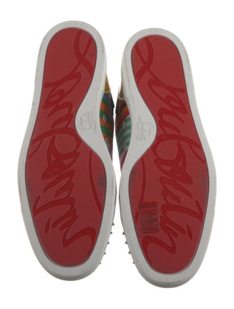 Christian Louboutin Printed Studded Accents Sneakers