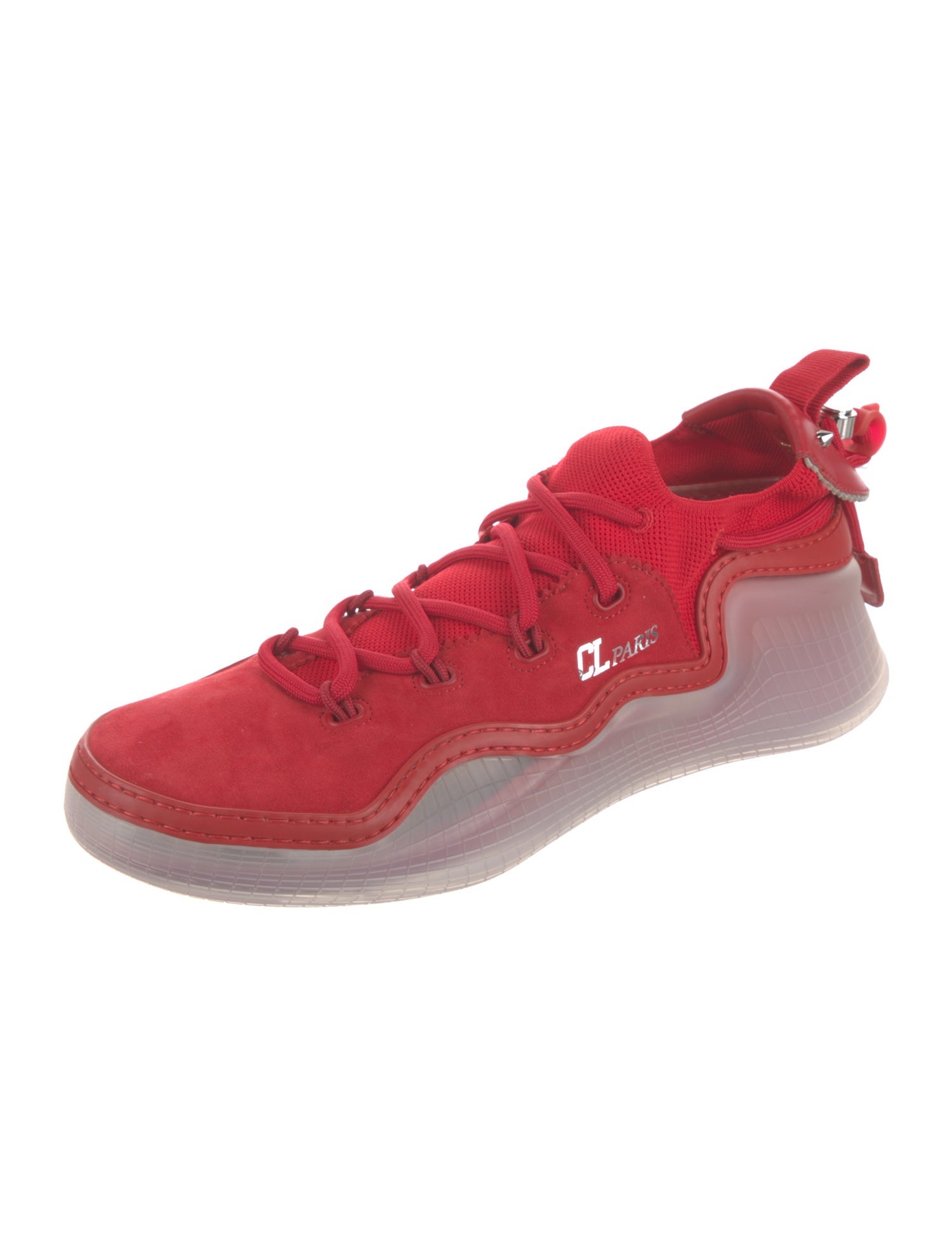 Christian Louboutin Leather Trim Embellishment Sneakers