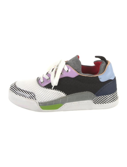 Christian Louboutin Leather Printed Athletic Sneakers