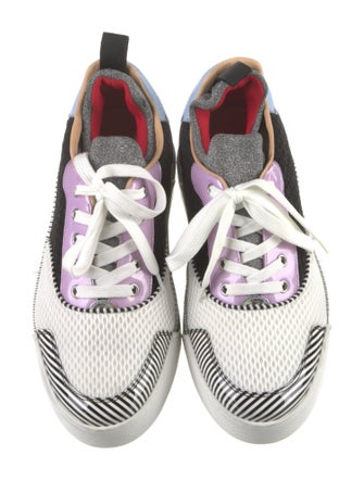 Christian Louboutin Leather Printed Athletic Sneakers