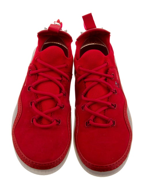 Christian Louboutin Suede Scalloped Accent Sneakers