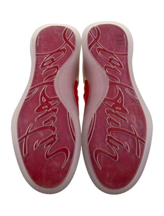 Christian Louboutin Suede Scalloped Accent Sneakers