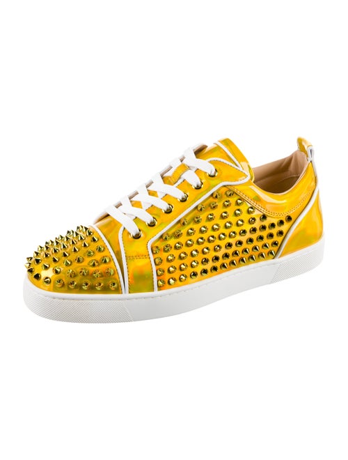 Christian Louboutin Patent Leather Studded Accents Sneakers