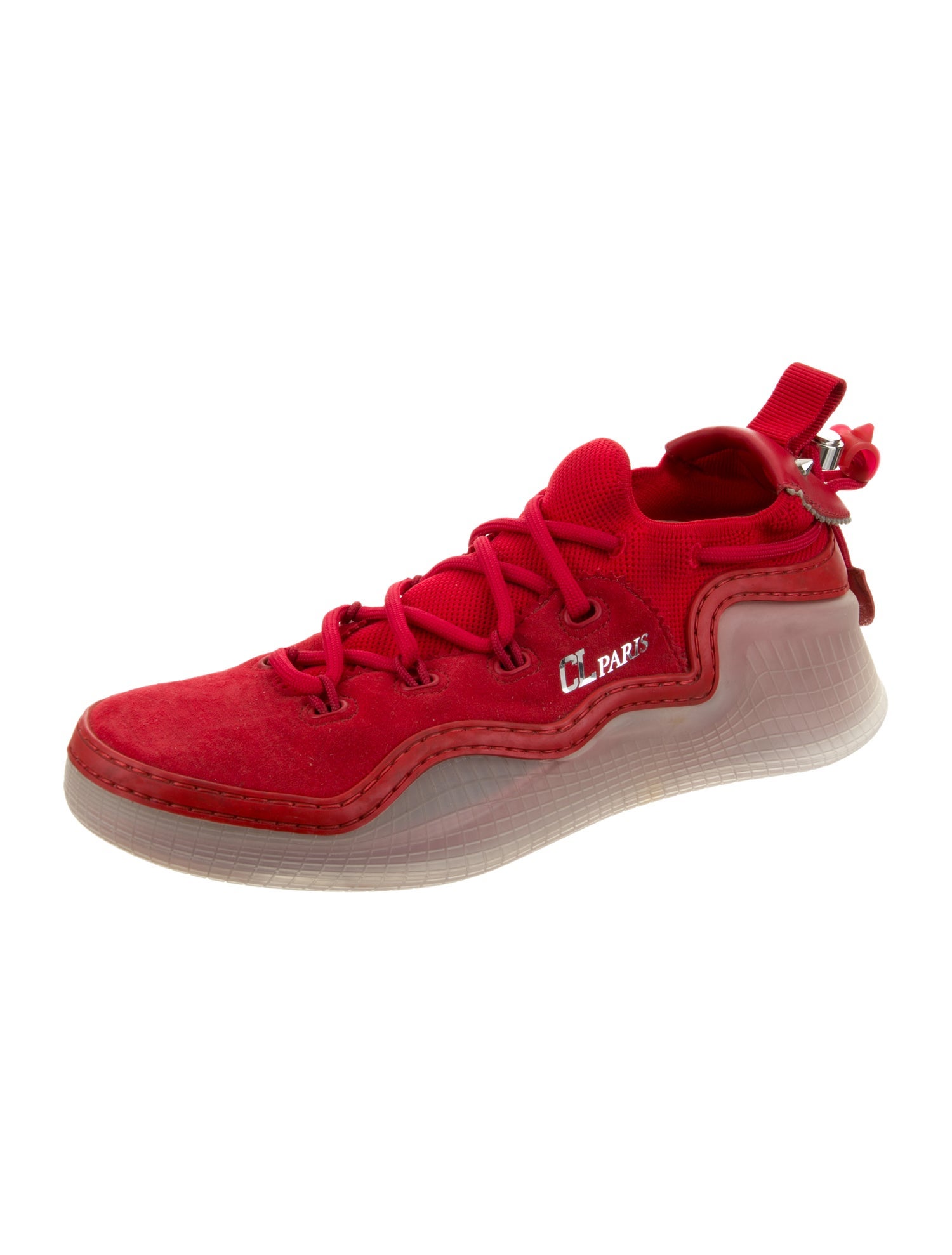 Christian Louboutin Suede Studded Accents Sneakers