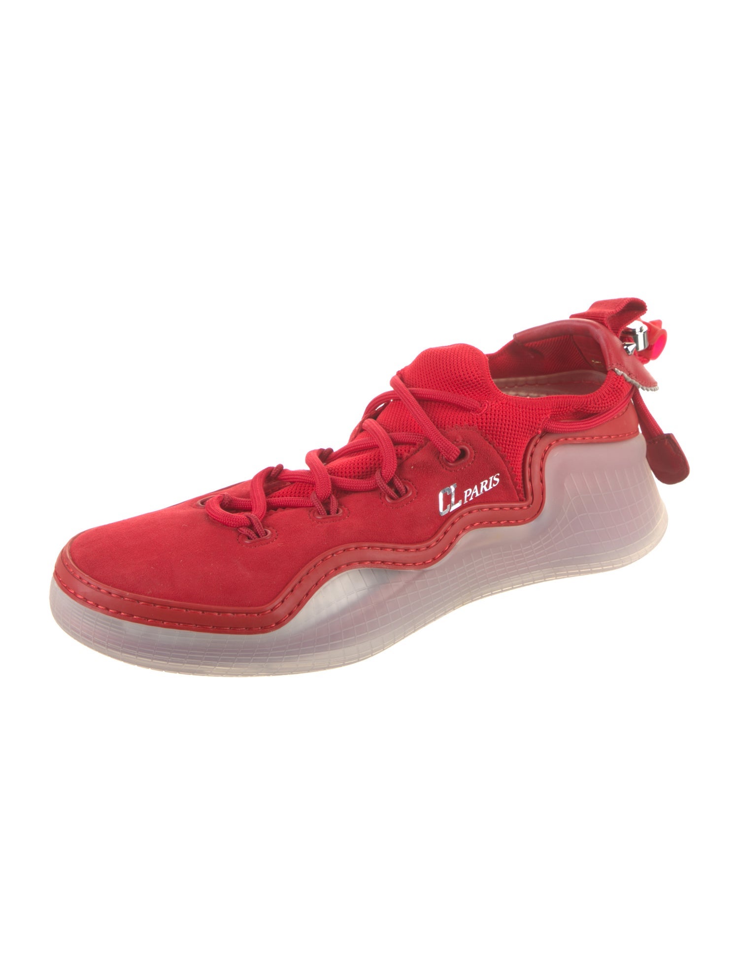 Christian Louboutin Suede Studded Accents Sneakers