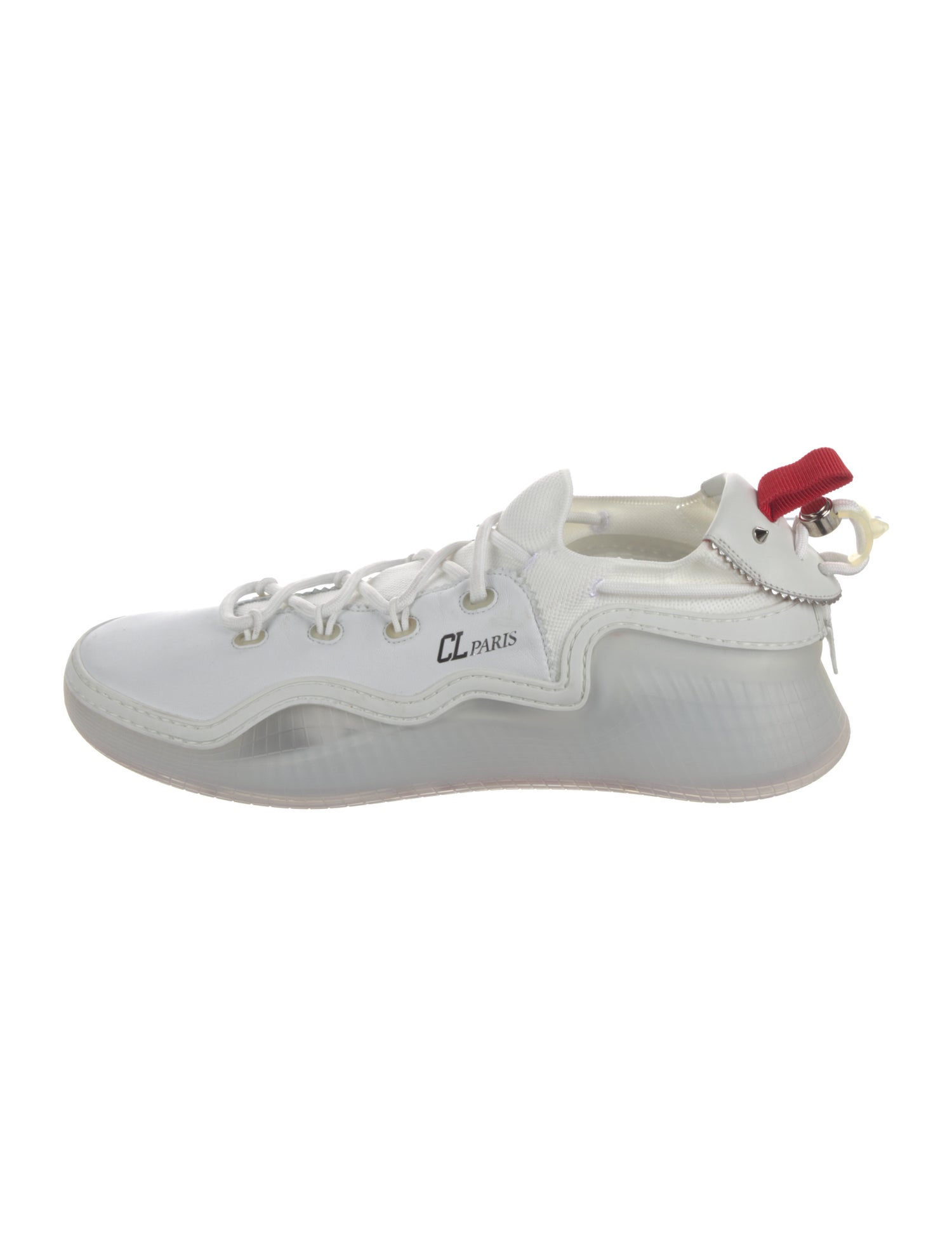 Christian Louboutin Leather Studded Accents Sneakers