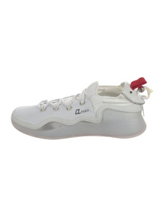 Christian Louboutin Leather Studded Accents Sneakers